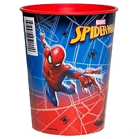 Verre en plastique pour anniversaire Spiderman, 16 oz Le verre de plastique contient 16 oz