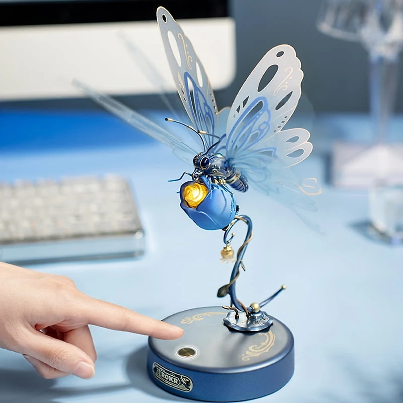 Modèle Papillon Bleu DIY 3D Puzzle ROKR MI05B