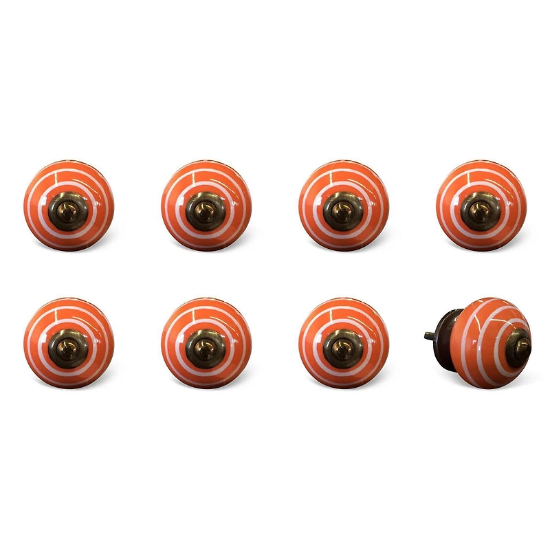 KNOB-IT VINTAGE HANDPAINTED CERAMIC KNOBS (8 Pack) K000001