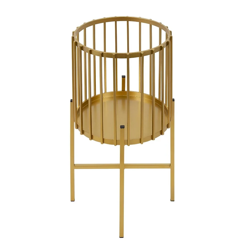 Porte-pots métal doré Encino
