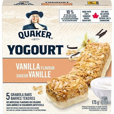 Quaker Yogurt Vanilla Granola Bars, 5 bars, 175GM
