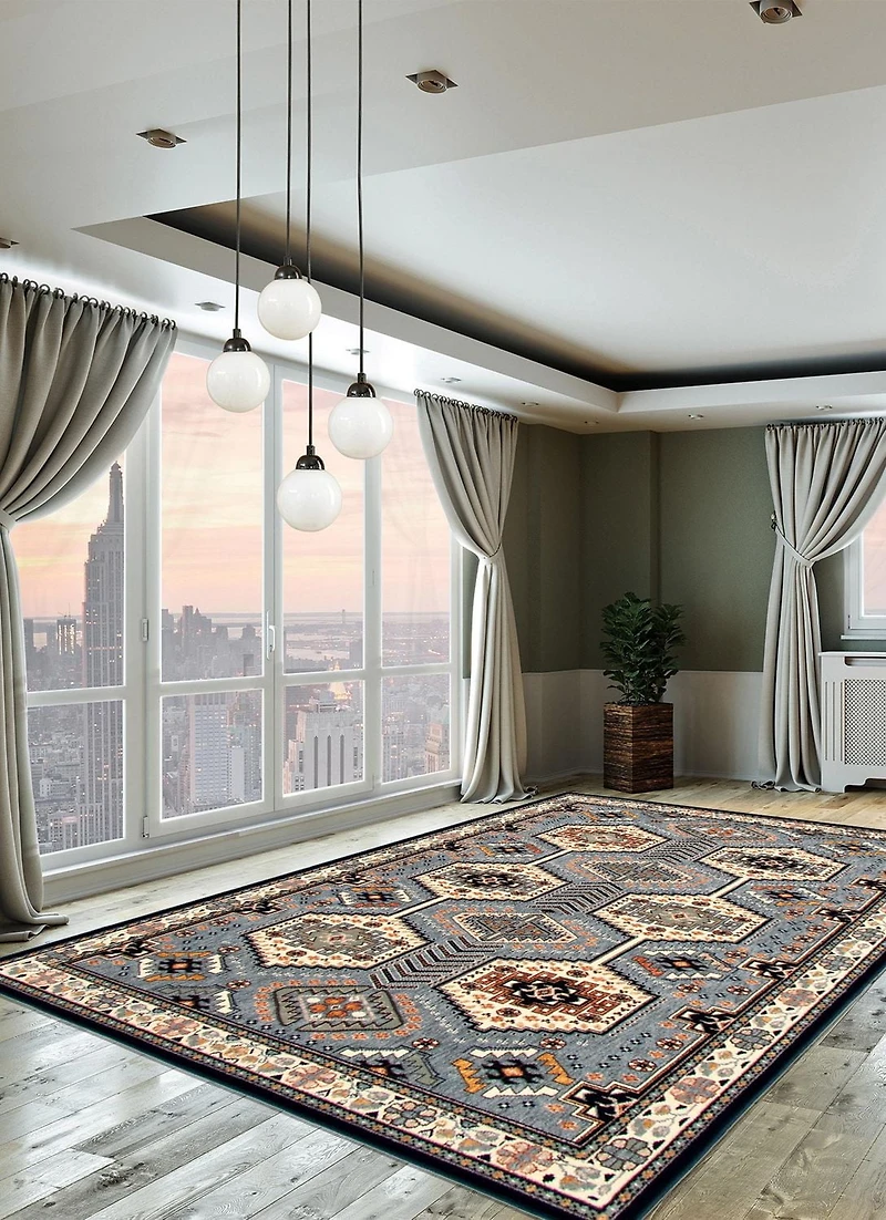 ECARPET Qashqai Aqua Rug