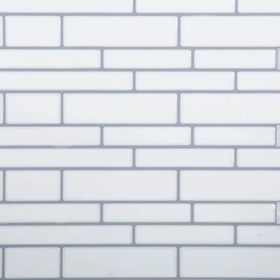 Truu Design Self-Adhesive Slim Subway Peel and Stick Backsplash Wall Tiles