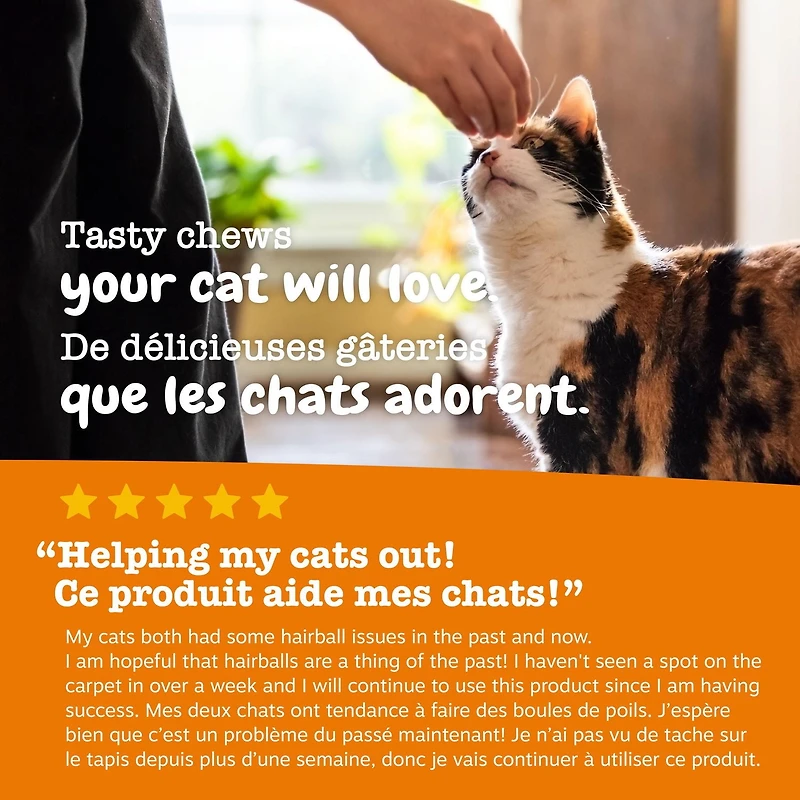 Zesty Paws Boules de Poils Sauveur de Lard Complément Digestif Pour Chats Produits à Mâcher Doux Supplément chat