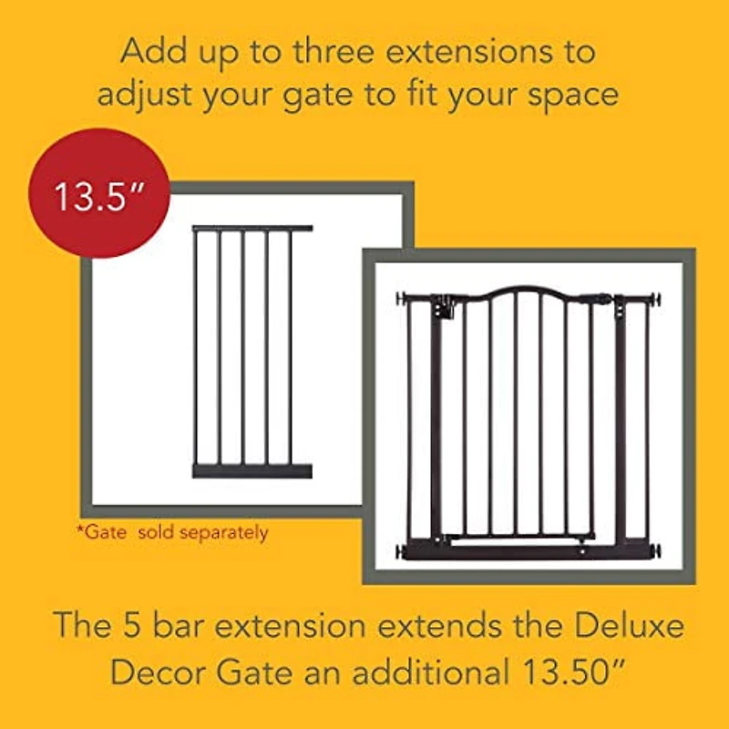 Rallonge 34,3 cm (13,5 po) pour Barrière pour animaux Windsor Arch de North States™  Mypet™ - Bronze mat