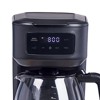 Cafetière programmable 12 tasses Mainstays avec écran tactile, noire
