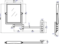 American Imaginations 16.36-in. x 12.13-in. Stainless Steel Magnifying Mirror  In Chrome AI-646