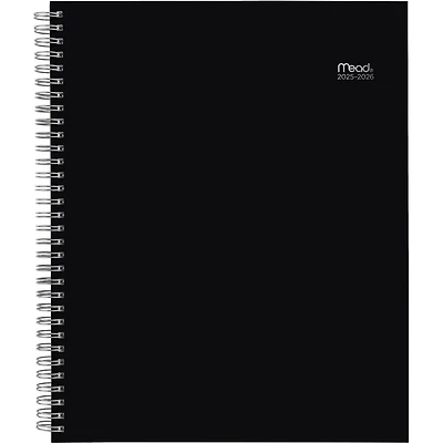 2025-2026 Mead® Basic Black Large Weekly Academic Year Planner