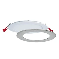 Luminaires encastrés DEL de 6 po, 3 Températures de couleur intégrées (3K / 4K / 5K), Emballage de 1, pour plafonds isolés et non isolés, Intensité réglable, 15W = 90W, 1125 lumens, système de connexi
