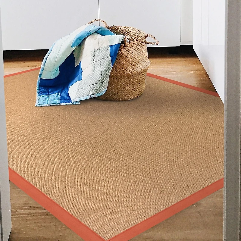 Tapis d'appoint Athena liège et orange brûlé 4 pi x 6 pi