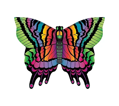 Cerf-volant en poly X Kites Butterfly de 28 pouces - Emerald Cerf-volant papillon