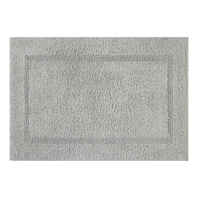 Tapis de bain réversible en coton Better Homes & Gardens, argent doux, 43 x 61 cm 100 % coton, 17 po x 24 po
