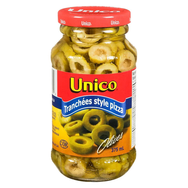Unico Sliced Pizza Olives, 375 mL