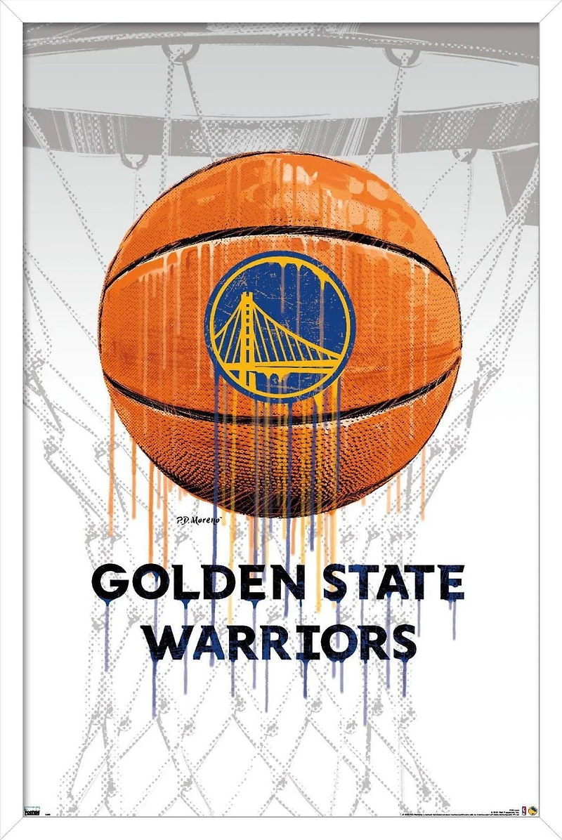 NBA Golden State Warriors - Drip Ball 20 Wall Poster