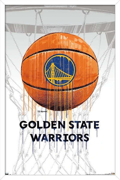 NBA Golden State Warriors - Drip Ball 20 Wall Poster