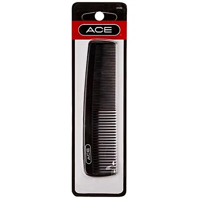 Ace - Peigne de poche Ace 5 en caoutchouc dur - fin/grossier - 1Ct Ace 5" peigne de poche