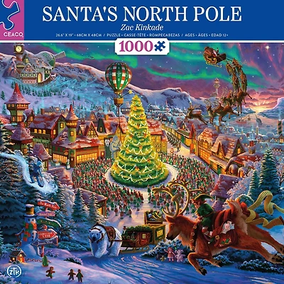 NOËL CLASSIQUE - PÔLE NORD DU PÈRE NOËL - PUZZLE 1000 PIÈCES