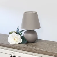 Simple Designs Mini Ceramic Globe Table Lamp