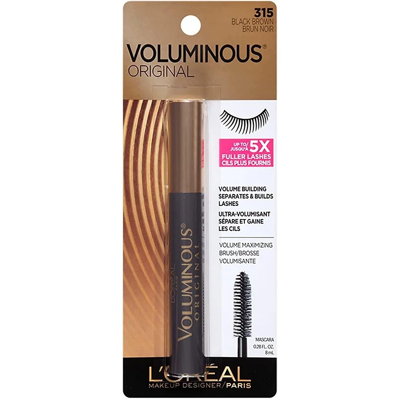 L'Oréal Paris Voluminous Original Mascara, Up to 5x fuller lashes
