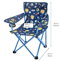 Chaise pliante pour enfants Ozark Trail, capacité de poids de 125 lb, bleue, tissu en polyester et cadre en acier Chaise de camping