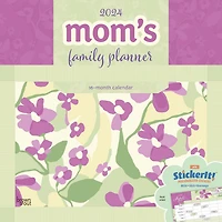 BrownTrout Mom's Family Planner 2024 12x24 Inch Matte Wall Calendar, 9781975464028