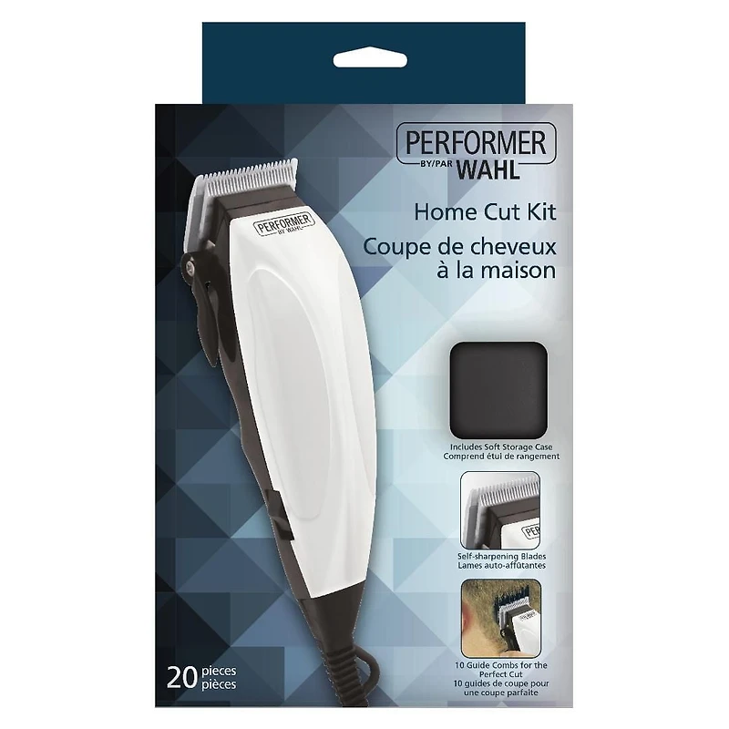 Wahl Performer (20 Piece Home Cut Kit) - Model 3160, Kit is complete with accessories and soft storage case.
