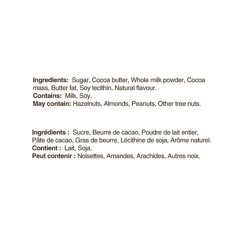 Barres de chocolat merci Au Lait 100 g