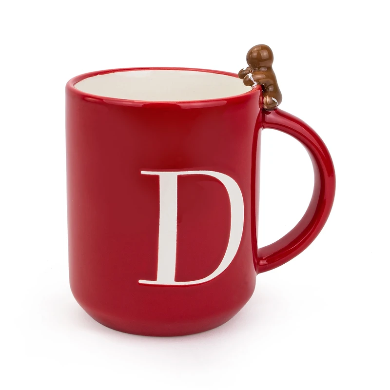 Holiday Times Ceramic Monogram Mugs - D