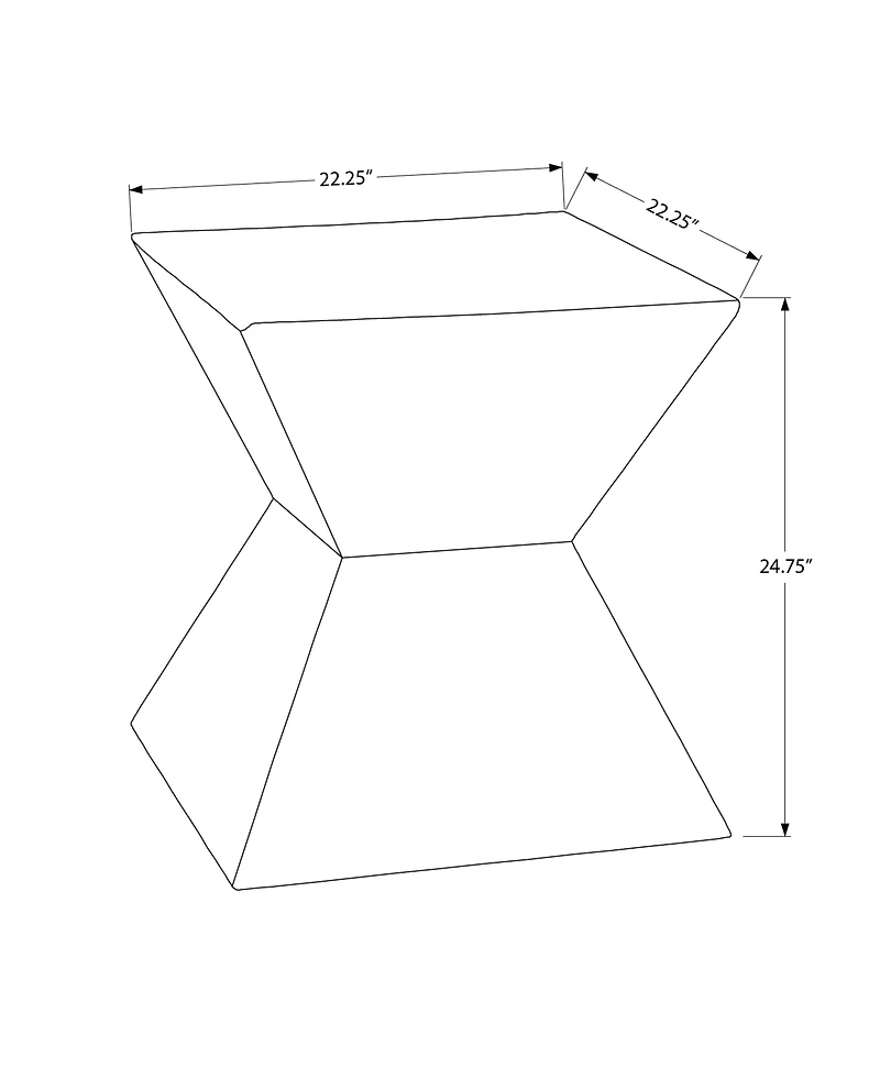 Monarch Specialties - Accent Table, 25"H, Indoor Or Outdoor, Side Table, End, Nightstand, Bedroom, Living Room, White, Contemporary, Modern