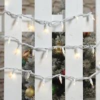 Mini guirlandes de Noël lumineuses dotées de 100 ampoules à incandescence de 19,2 pieds, transparentes, avec fil blanc Holiday Time Espace entre les ampoules de 3,25 po (8,2 cm)