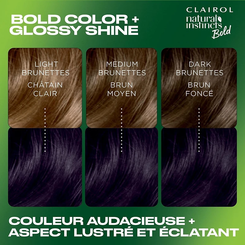 Clairol Natural Instincts Bold Permanent Hair Dye with 0% ammonia, 0% AMMONIA