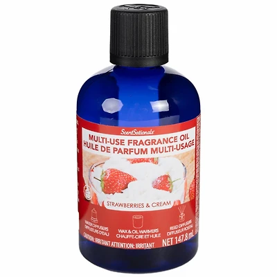 Huile parfumée multi usages ScentSationals - Strawberries & Cream 147,8 ml