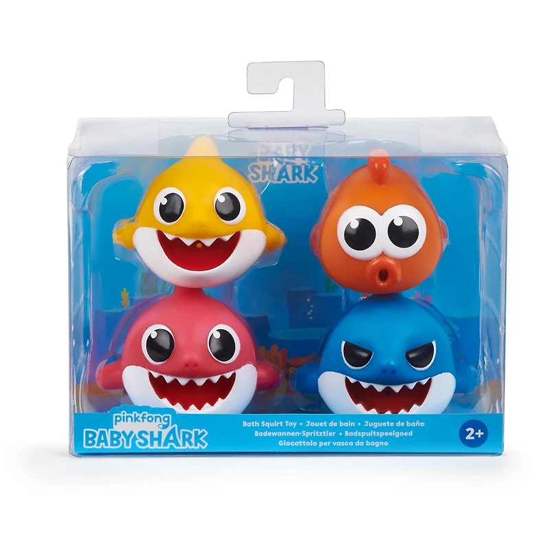 Pinkfong - jouet arroseur de bain - Bébé requin - 4 pack - Par WowWee
