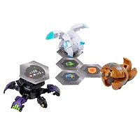 Bakugan, Starter Pack 3 personnages, Darkus Turtonium, Créatures transformables à collectionner, à partir de 6 ans