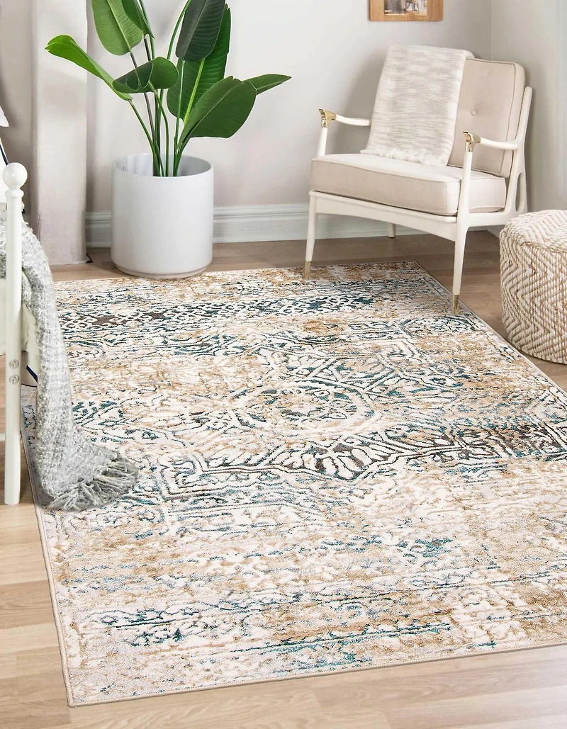 ECARPET Zoe Traditional Area Rug for living room, bedroom, dining room, entrance, hallway and more.