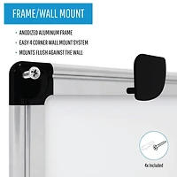 MasterVision Maya Magnetic Steel Dry-Erase Board, 24" x 36", Aluminum Frame