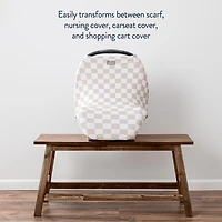 Itzy Ritzy Mom Boss Checkerboard, 4-in-1 multi-use cover