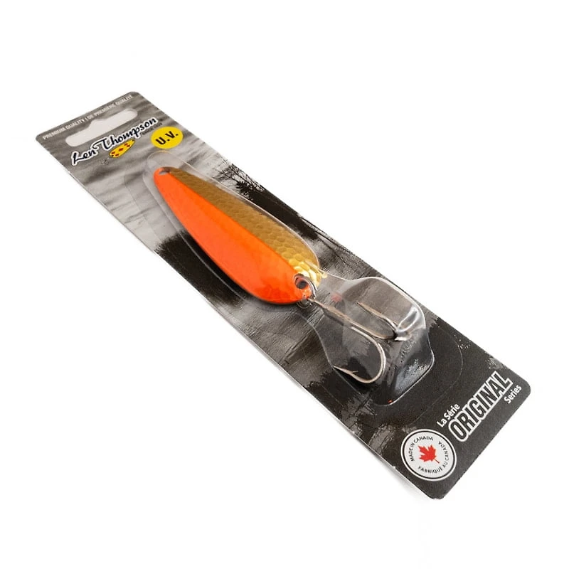 Len Thompson Fishing Lure – 2BF – Original Series Brass and Flame (Orange) - 1oz