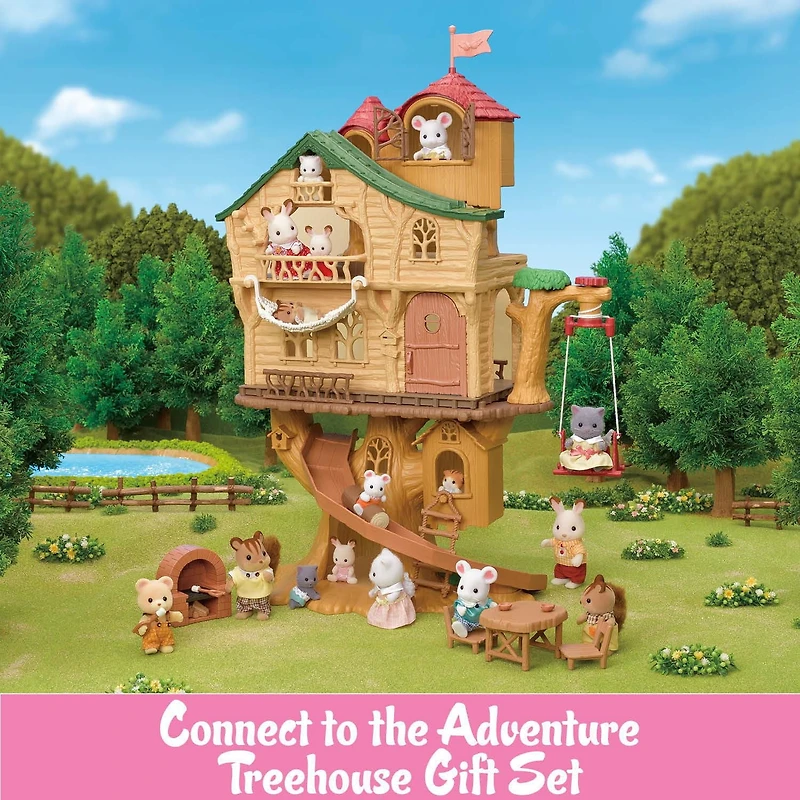 Calico Critters Lakeside Lodge Gift Set, Dollhouse Playset with Figure and Furniture