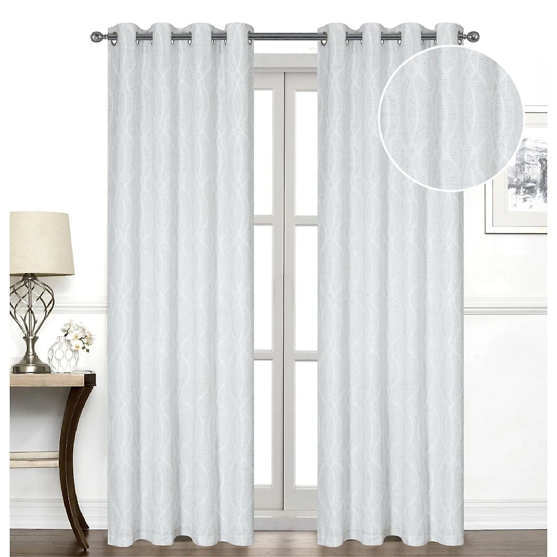 IH Casa Decor Jacquard Panel W 8 Grom Tilde Gray 84" - Set of 2