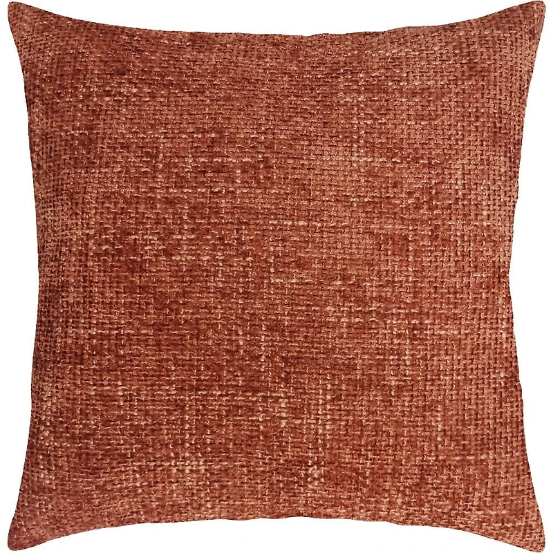 hometrends Coussin Décoratif en Velours Rouille 18"x18"