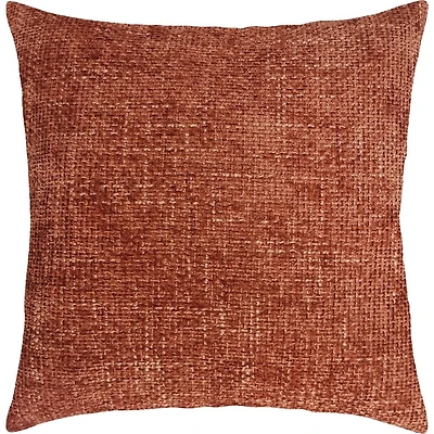 hometrends Coussin Décoratif en Velours Rouille 18"x18"