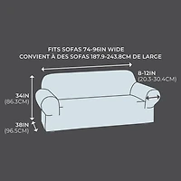 Housse de sofa extensible en bouclé SmartFit, fabriquée en tissu recyclé, 1 pièce, lavable à la machine beige