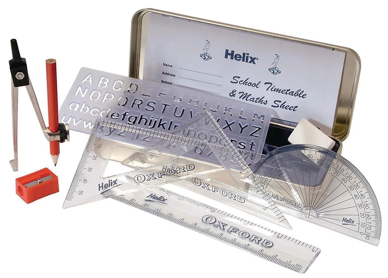 Oxford® Set of Mathematical Instruments, 10 pieces set