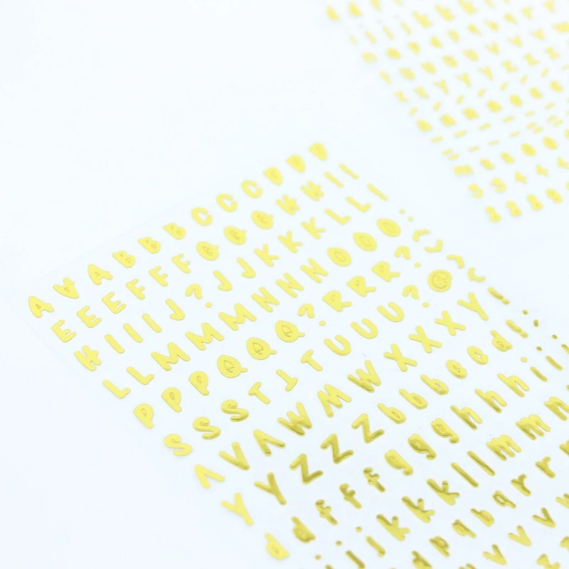 CRAFTY & CO. Alphabet Stickers, Gold, Decorative, 518 pcs, DIY, Crafts, ALPHA STKR 518PCS GD
