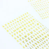 CRAFTY & CO. Alphabet Stickers, Gold, Decorative, 518 pcs, DIY, Crafts, ALPHA STKR 518PCS GD