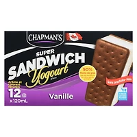 Chapman's Super Sandwich Vanilla Frozen Yogurt in a Box 12 x 120 ml