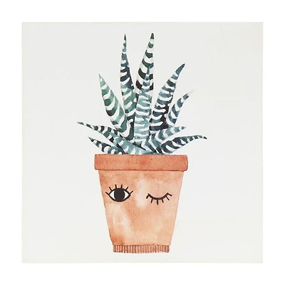 Winking Plant Box Top Art, 6in x 6in