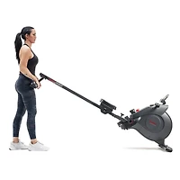 Rameur magnétique intelligent Sunny Health & Fitness avec rail coulissant étendu avec application exclusive SunnyFit® Connectivité Bluetooth améliorée – SF-RW522016