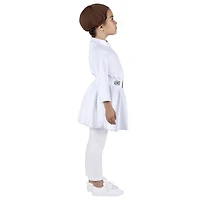 STAR WARS Costume de Princesse Leia pour Enfant - Robe et Ceinture en Tissu avec Coiffe en Tissu